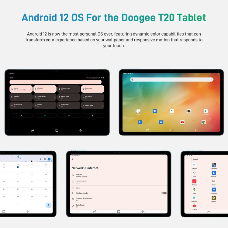 [HK Warehouse] DOOGEE T20 Tablet PC, 10.4 inch, 8GB+256GB, Android 12 Spreadtrum T616 Octa Core 2.0GHz, Support Dual SIM & WiFi & BT, Network: 4G, Global Version with Google Play (Blue) - Other by DOOGEE | Online Shopping UK | buy2fix