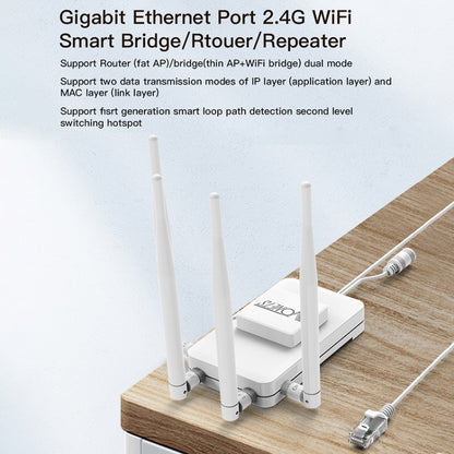 VONETS VAR600-H 600Mbps Wireless Bridge WiFi Repeater, With Power Adapter + 4 Antennas + DC Adapter Set - Wireless Routers by VONETS | Online Shopping UK | buy2fix