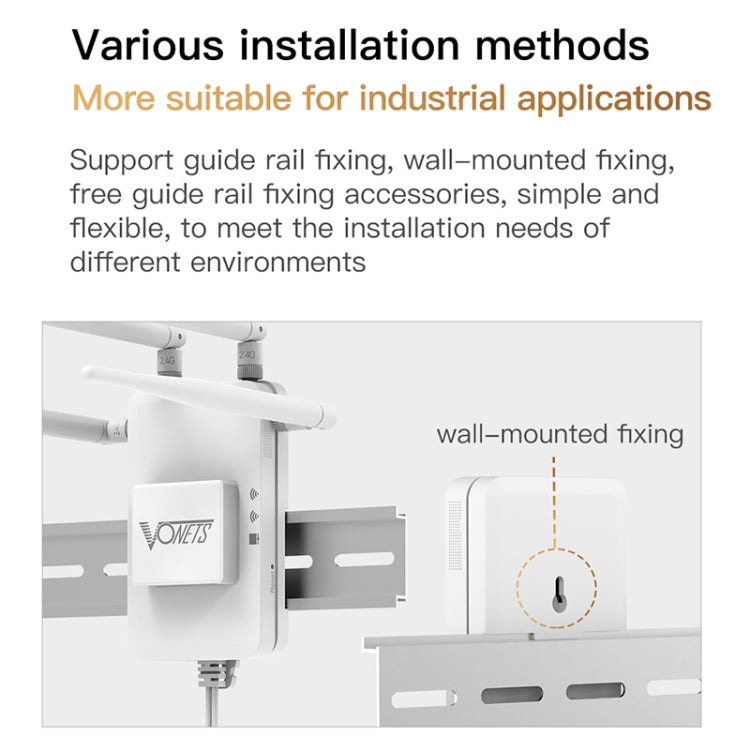 VONETS VAR600-H 600Mbps Wireless Bridge WiFi Repeater, With Power Adapter + 4 Antennas + DC Adapter Set - Wireless Routers by VONETS | Online Shopping UK | buy2fix