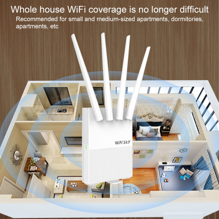 COMFAST WS-R642 300Mbps 4G Household Signal Amplifier Wireless Router Repeater WIFI Base Station with 4 Antennas, European Edition EU Plug - Wireless Routers by COMFAST | Online Shopping UK | buy2fix