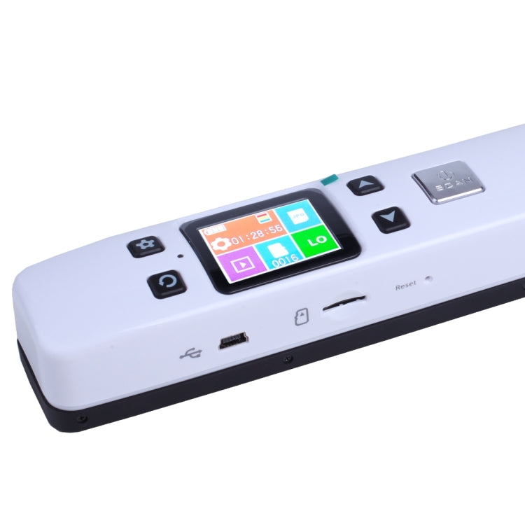 iScan02 Double Roller Mobile Document Portable Handheld Scanner with LED Display,  Support 1050DPI  / 600DPI  / 300DPI  / PDF / JPG / TF(White) - Consumer Electronics by buy2fix | Online Shopping UK | buy2fix