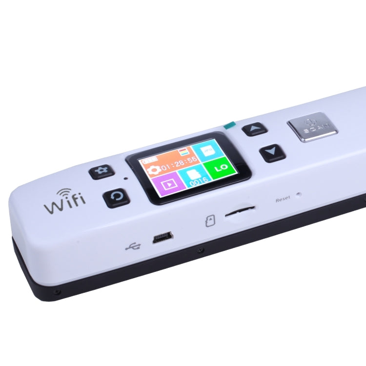 iScan02 WiFi Double Roller Mobile Document Portable Handheld Scanner with LED Display,  Support 1050DPI  / 600DPI  / 300DPI  / PDF / JPG / TF(White) - Consumer Electronics by buy2fix | Online Shopping UK | buy2fix