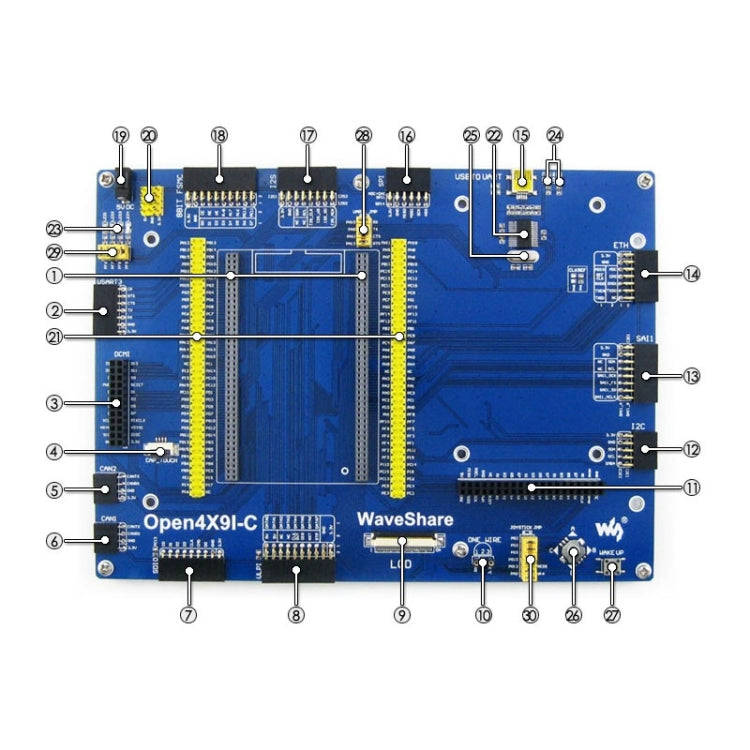 Waveshare Open429I-C Package A, STM32F4 Development Board - MCU Tools by Waveshare | Online Shopping UK | buy2fix