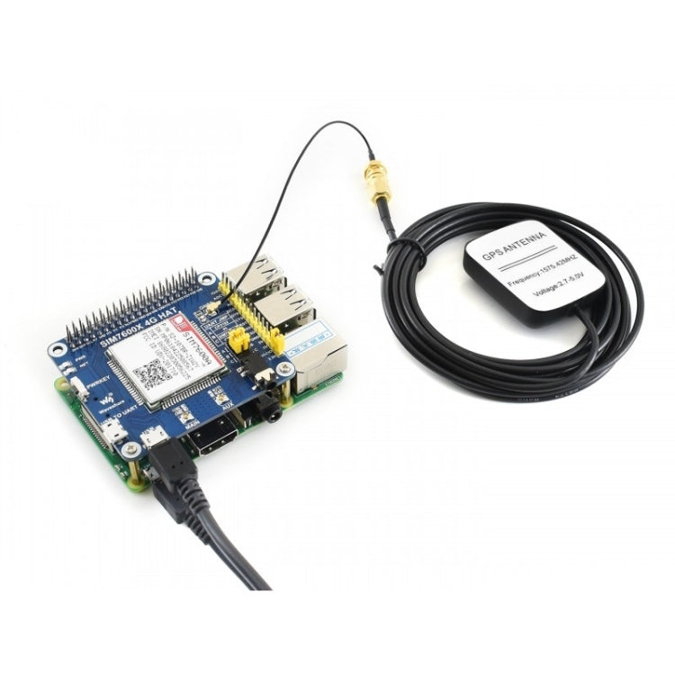 Waveshare 4G / 3G / GNSS HAT for Raspberry Pi, LTE CAT4, for North America - Modules Expansions Accessories by Waveshare | Online Shopping UK | buy2fix