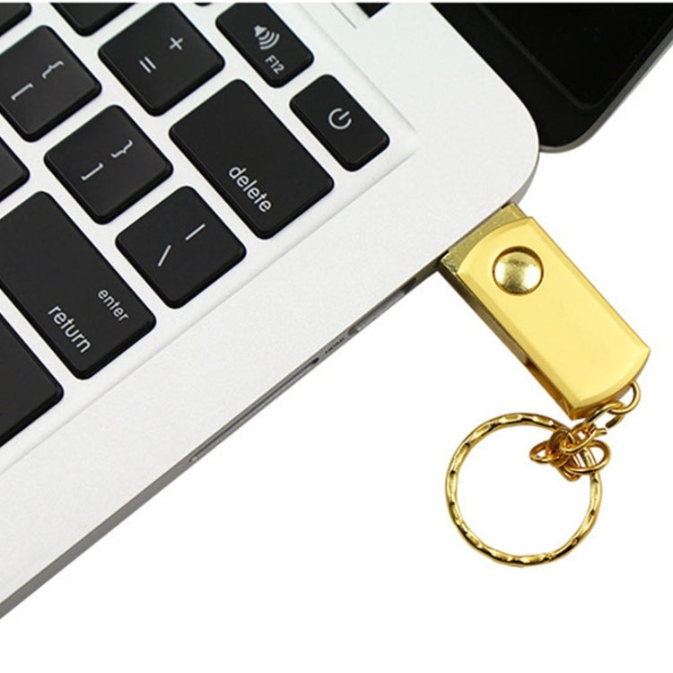 MicroDrive 128GB USB 2.0 Creative Personality Metal U Disk with Keychain (Gold) - USB Flash Drives by MicroDrive | Online Shopping UK | buy2fix