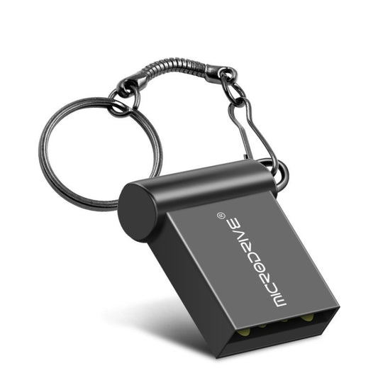 MicroDrive 8GB USB 2.0 Metal Mini USB Flash Drives U Disk (Black) - USB Flash Drives by MicroDrive | Online Shopping UK | buy2fix