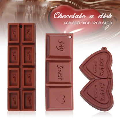 MicroDrive 64GB USB 2.0 Creative Heart Chocolate U Disk - Computer & Networking by MicroDrive | Online Shopping UK | buy2fix