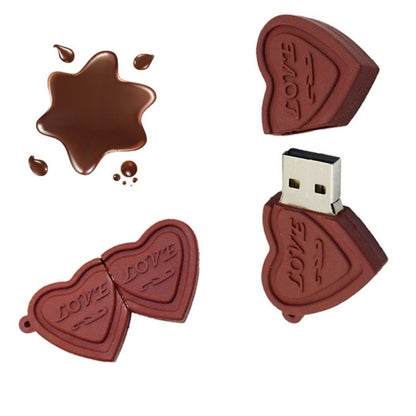 MicroDrive 32GB USB 2.0 Creative Heart Chocolate U Disk - USB Flash Drives by MicroDrive | Online Shopping UK | buy2fix