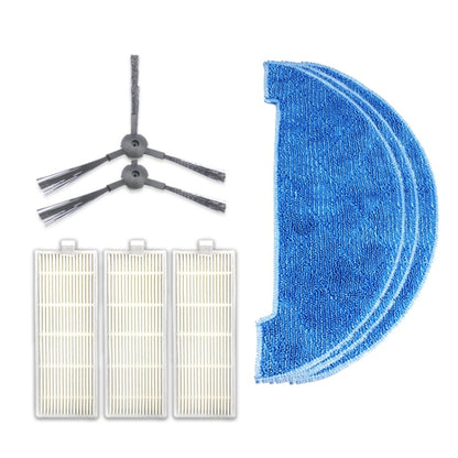 XI294 1 Pair K614 Side Brushes + 3 PCS K636 Rags + 3 PCS I207 Filters for ILIFE A4 / T4 - Consumer Electronics by buy2fix | Online Shopping UK | buy2fix